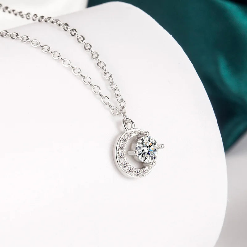 Moissanite Igazi Női Nyaklánc