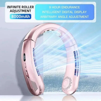 Xiaomi 8000mAh Nyakba Akasztható Ventilátor - Lapátmentes, USB Töltés, LED Kijelző, Csendes