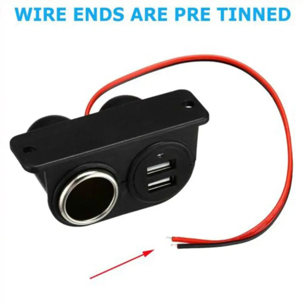 USB Autós Töltő Kettős Port