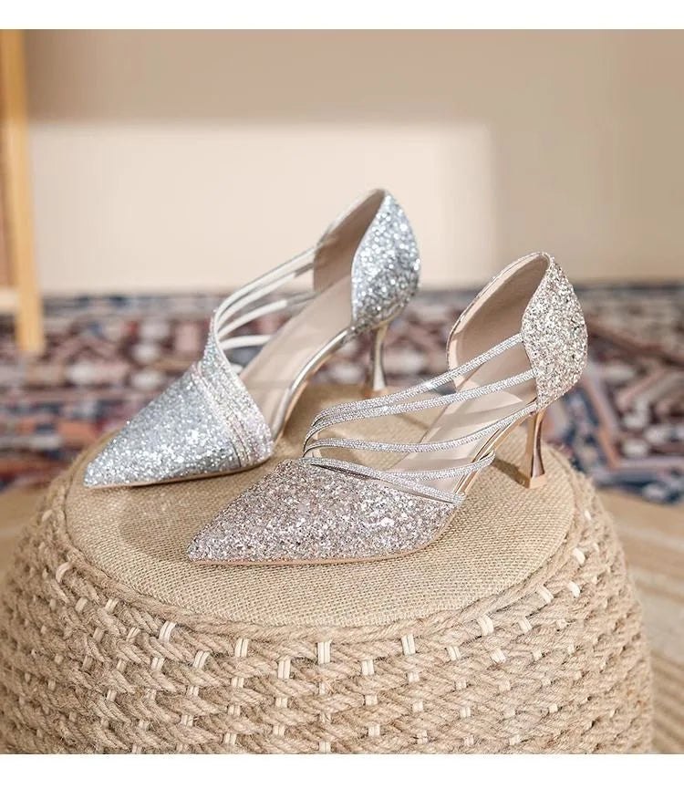 RZSMTYA Glitter Pumps Women