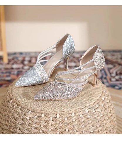 RZSMTYA Glitter Pumps Women
