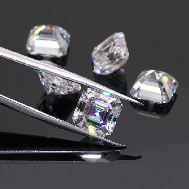 Moissanite 1.0ct Asscher GRA