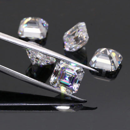 Moissanite 1.0ct Asscher GRA