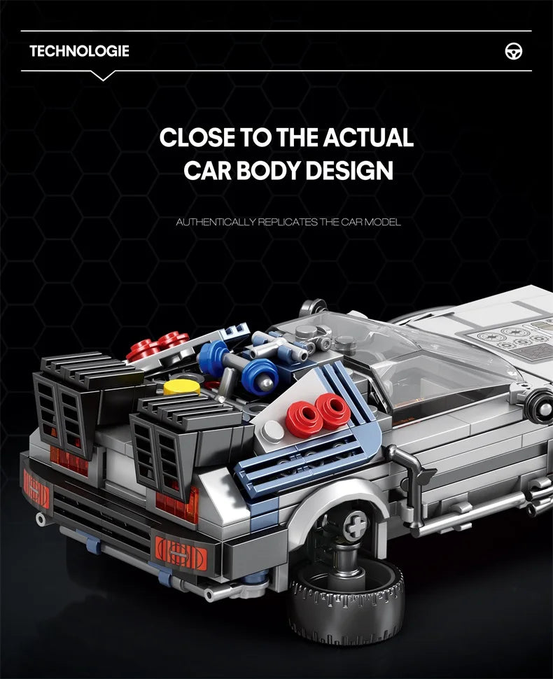 M MENBIS 1 24 Classic Movie Racing Car Építő Kocka Készlet Lego Kompatibilis MOC Modell Gyerekeknek