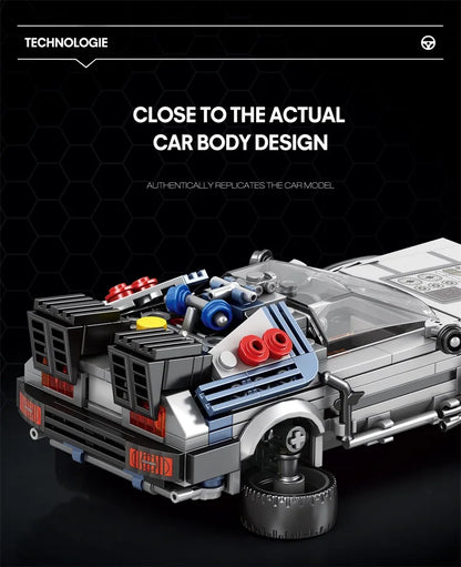 M MENBIS 1 24 Classic Movie Racing Car Építő Kocka Készlet Lego Kompatibilis MOC Modell Gyerekeknek
