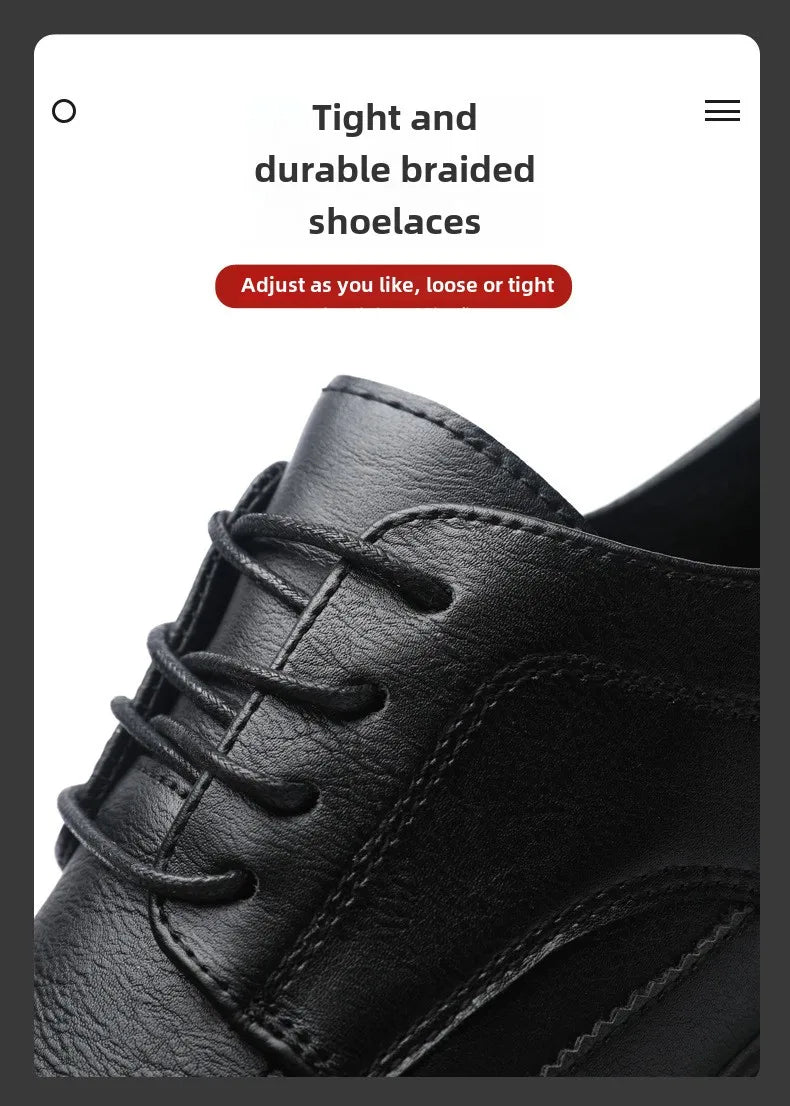 Férfi Luxus Bőr Cipő Olasz Oxford - Klasszikus Üzleti Brogue Loafer Barna