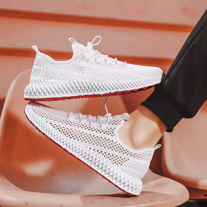 Férfi Casual Sneaker Mesh Slip-On - Légáteresztő Lapos Talpú Cipő Nagy Méret