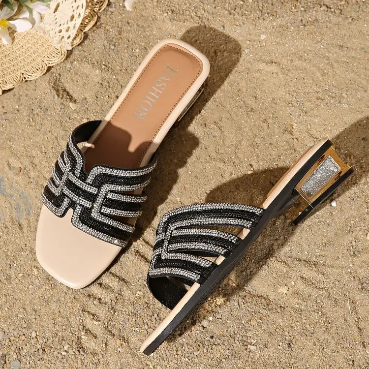 PU Leather Shoes with Square Heels