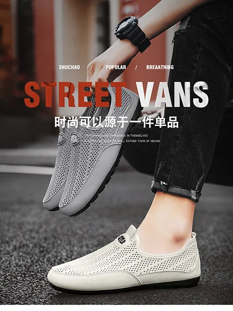 Férfi Nyári Mokaszin Cipő Könnyű Mesh - Elegáns Casual Loafer