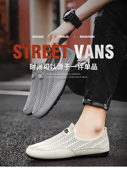 Férfi Nyári Mokaszin Cipő Könnyű Mesh - Elegáns Casual Loafer