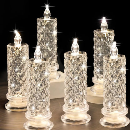 Led Gyertya Lángmentes Rózsás