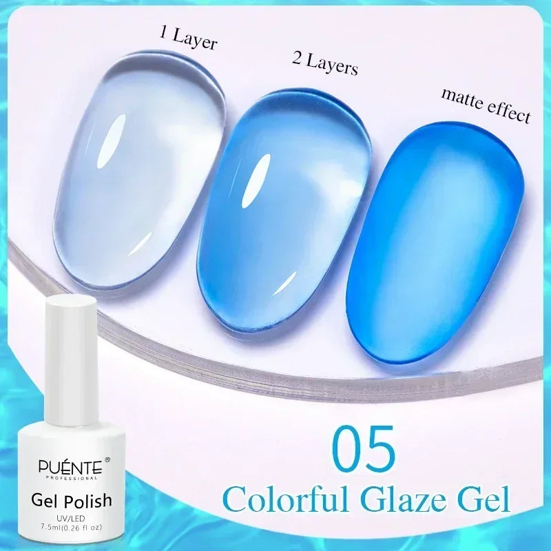 Puente Cat Eye Gel Fényes Kék