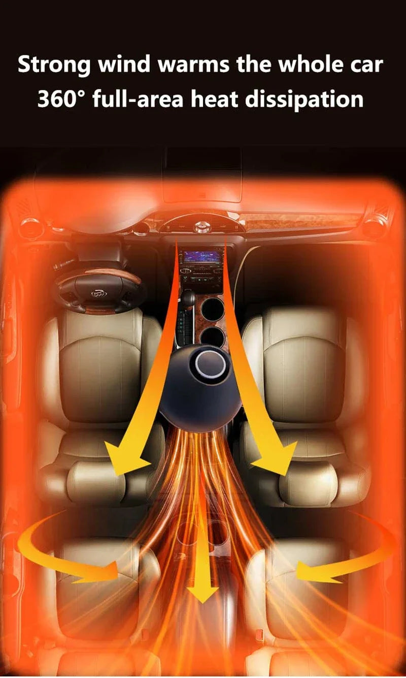 Xiaomi 12V/24V Autós Fűtő-Hűtő 2in1 - 360° Forgás, Gyors Melegítés, Összecsukható