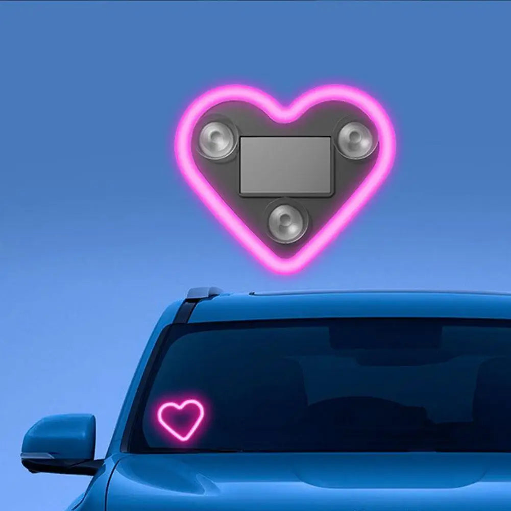 Autó Szív Alakú Neon Fény