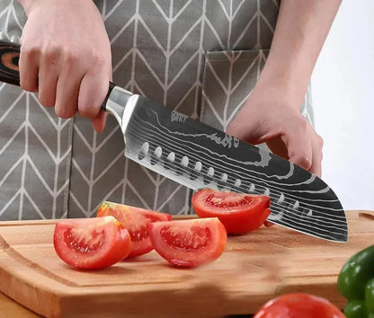 Damascus Konyhakés Éles Santoku