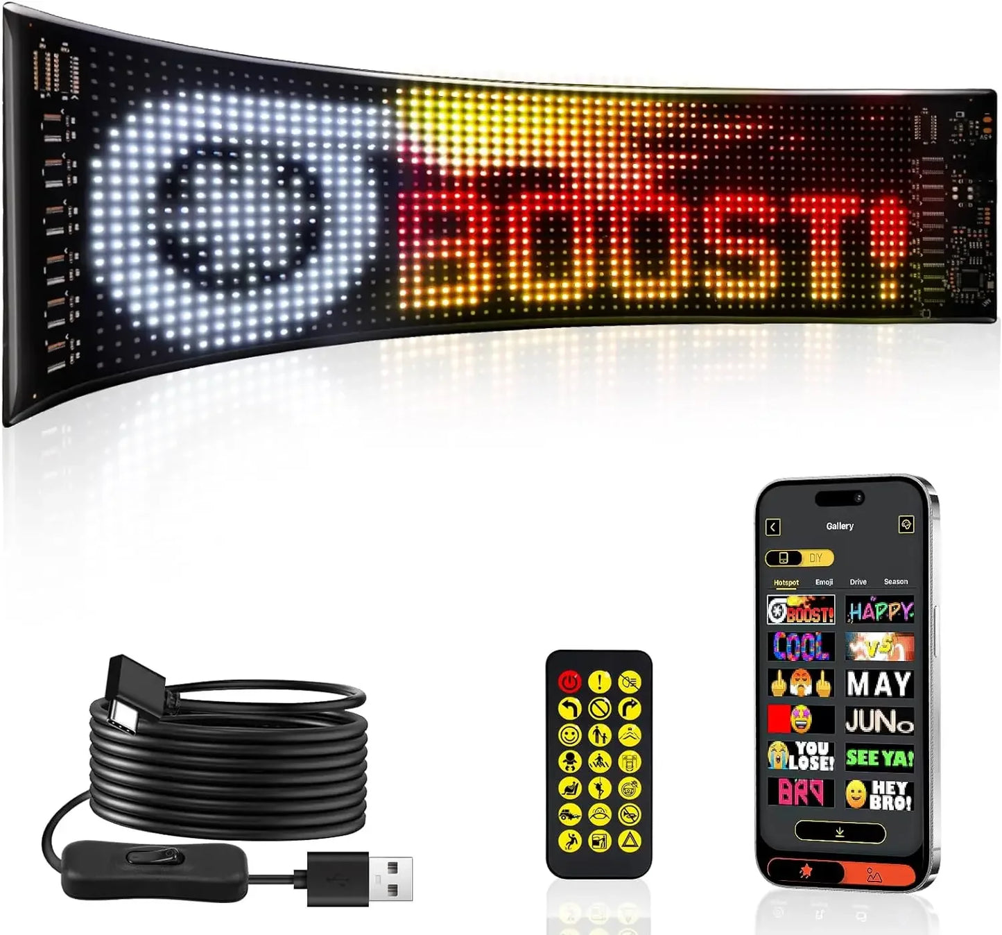 LED Mátrix RGB Szöveg Animáció