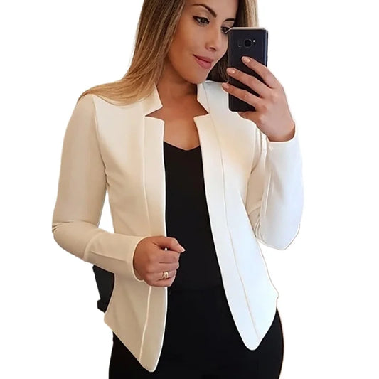 Women's White Blazer Slim