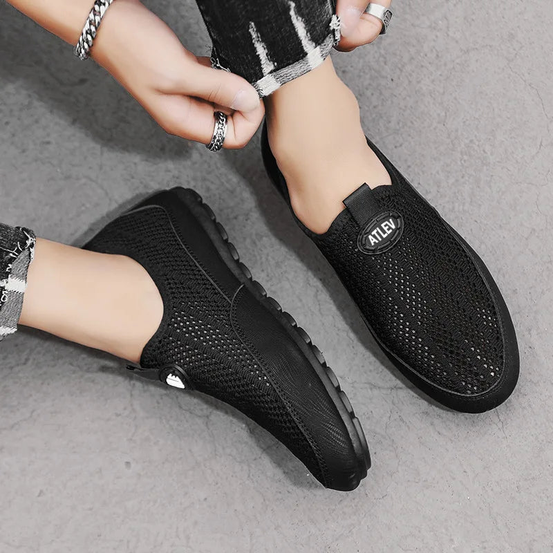 Férfi Nyári Mokaszin Cipő Könnyű Mesh - Elegáns Casual Loafer
