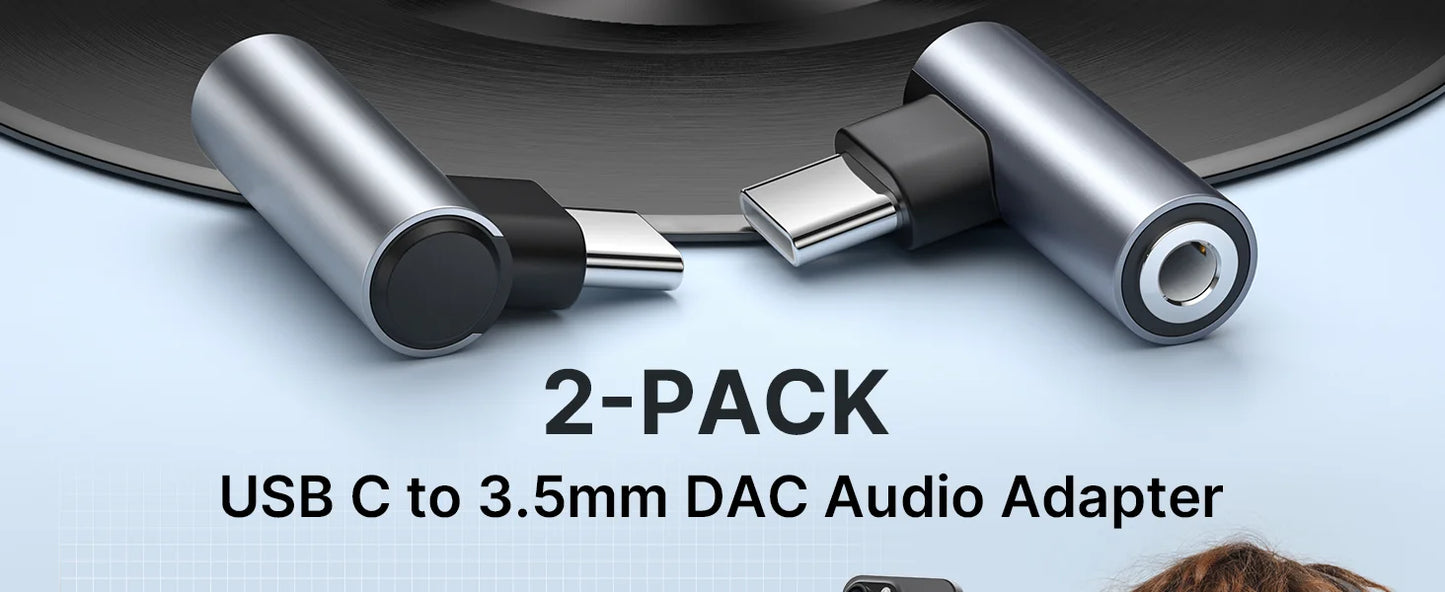 Type-C 3.5mm 90° Audió Adapter