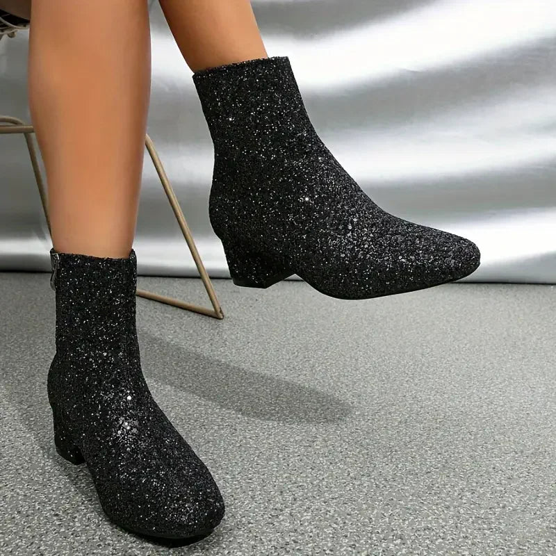 Damenschuhe PU-Stiefel mit Absatz