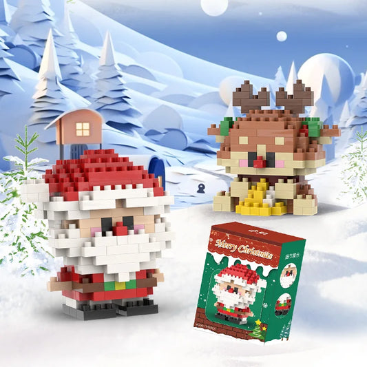 Mini Építő Kocka Mikulás DIY