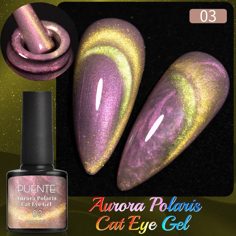 Puente Cat Eye Gel Fényes Kék