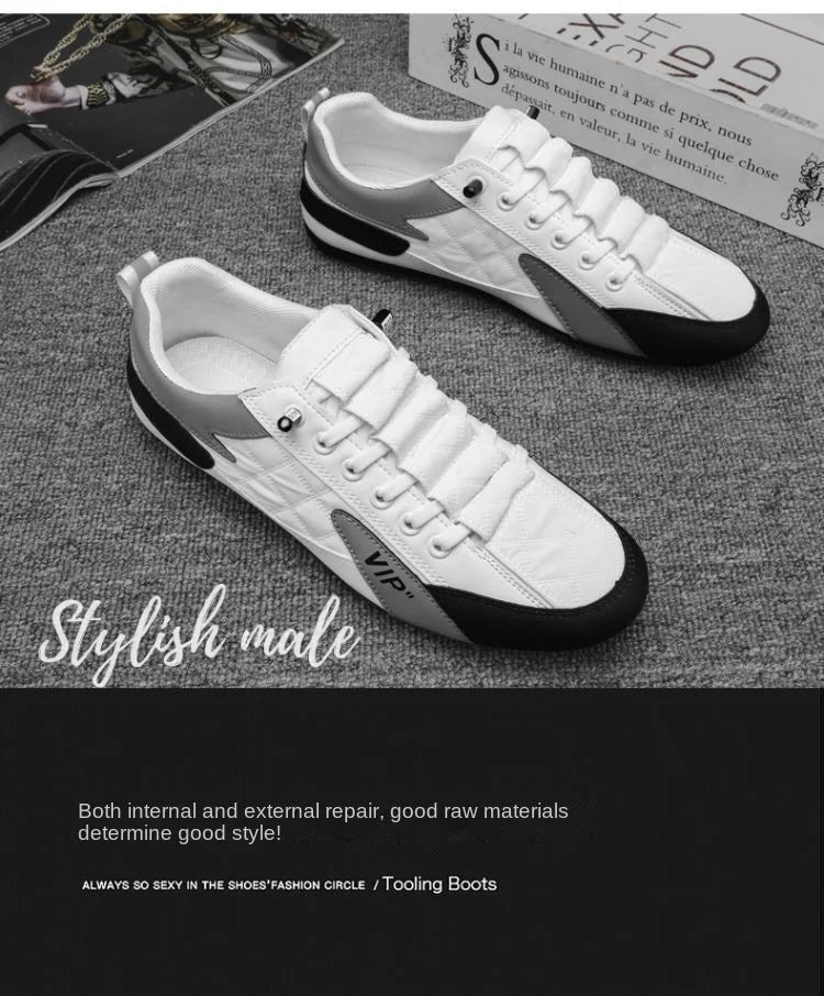 Férfi Nyári Félcipő Baotou Papucs - Divatos Lapos Talpú Bean Shoes