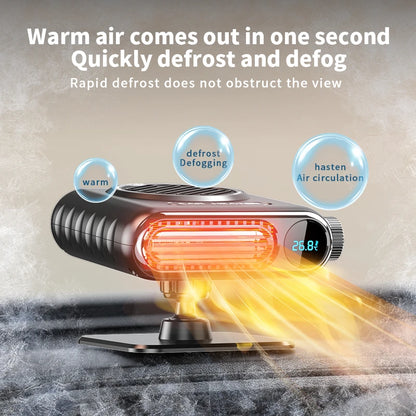 Xiaomi 12V/24V Autós Fűtőventilátor 150W - Digitális Kijelző, Jégtelenítés, Páramentesítés
