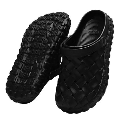 Férfi Outdoor Szandál EVA - Puha Talpú Strand Papucs Lyukacsos Design Fehér