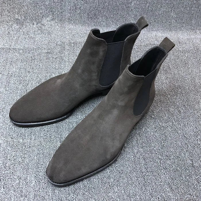 Férfi Designer Chelsea Csizma Luxus Bársony - Prémium Velúr Bőr Bokacsizma