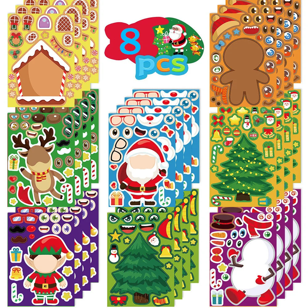 Karácsonyi Puzzle Matricák Diy