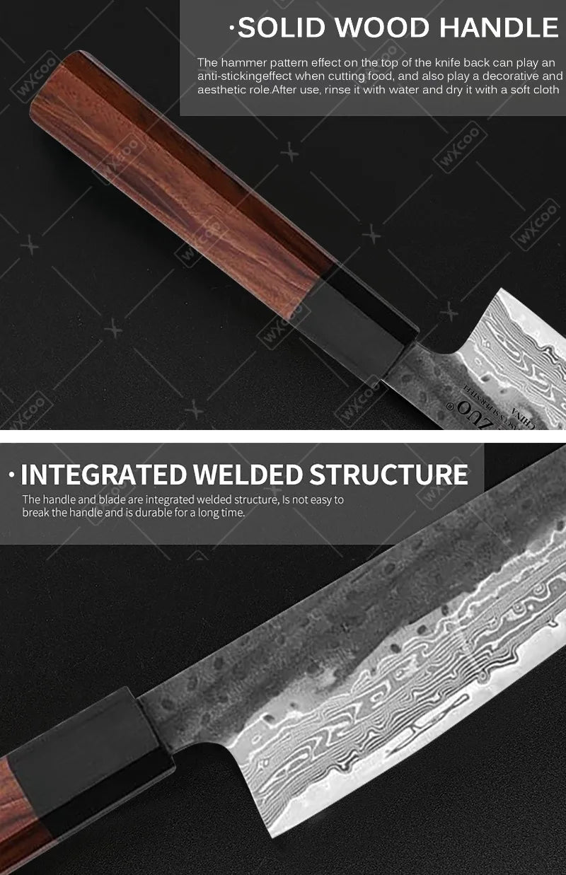 WXCOO Santoku Kés Damascus Pro