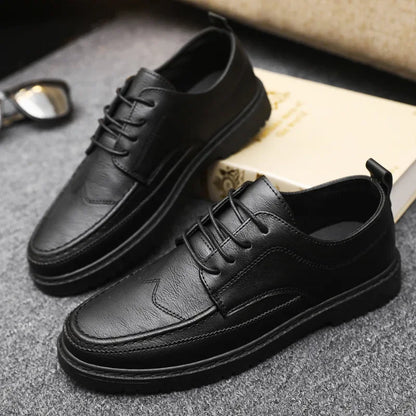 Férfi Luxus Bőr Cipő Olasz Oxford - Klasszikus Üzleti Brogue Loafer Barna