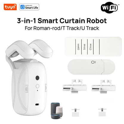 Tuya Okos Függönymozgató Robot – WiFi/Bluetooth, App-vezérlés, Alexa & Google Home