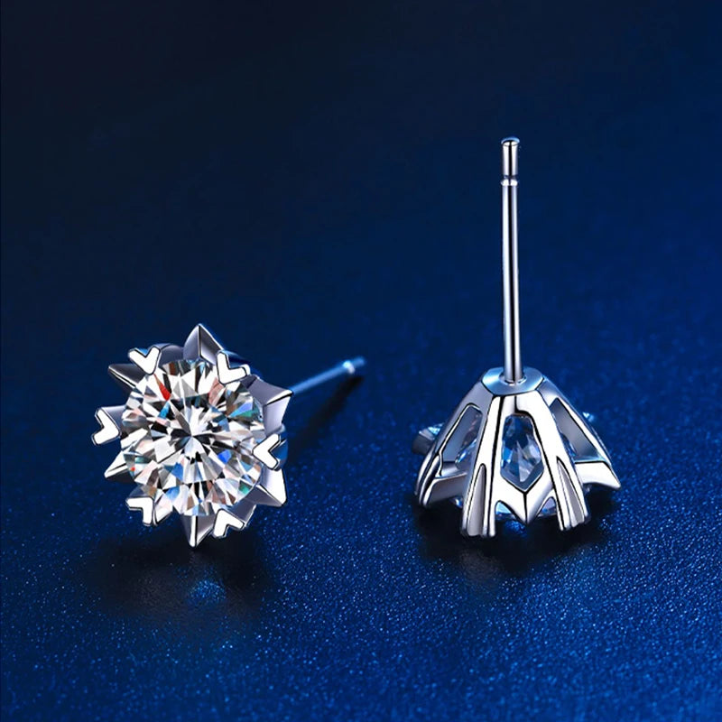 Moissanite Csavaros Fülbevaló