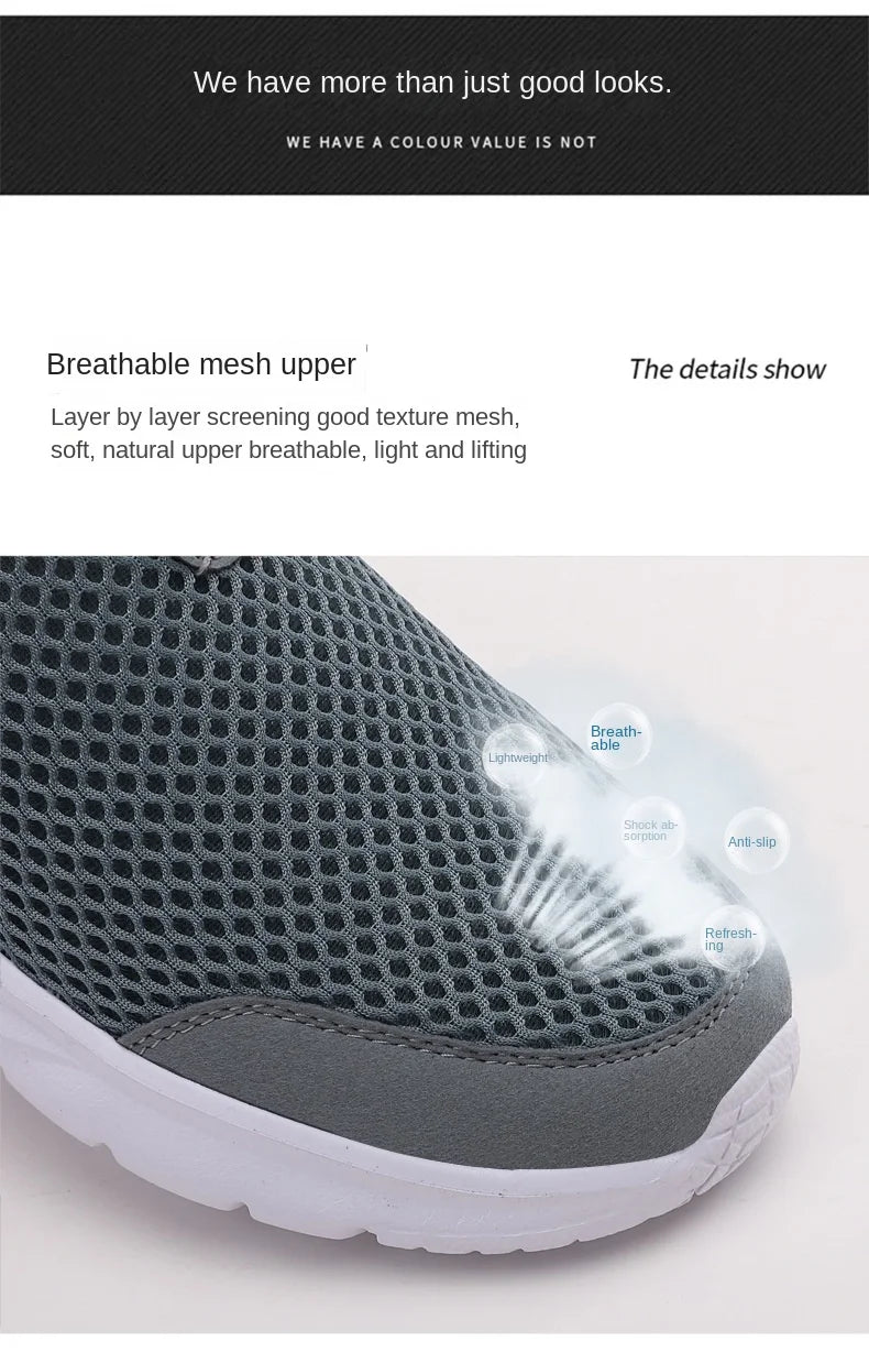 Férfi Nyári Papucs - Lélegző Hálós Slip-On Félcipő