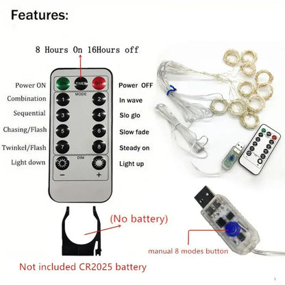 3M LED Függöny - 8 Üzemmód