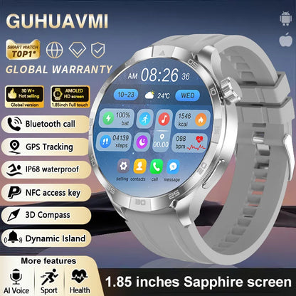 OutdoorTech GPS Sportos Okosóra Férfiaknak - 1,85 Hüvelykes AMOLED Kijelző NFC és HD Hívás IP68 Vízálló