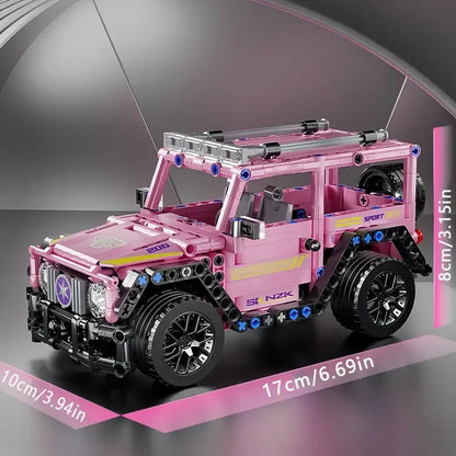 Lego Kompatibilis 1239 Darabos Rózsaszín Terepjáró Építőblokkok Modell - Könnyen Összeszerelhető Születésnapokra