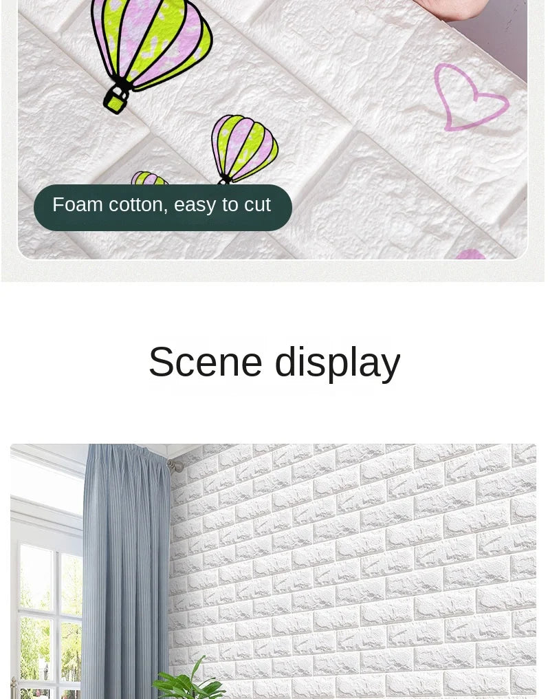 DZQ 3D Téglafal Öntapadós