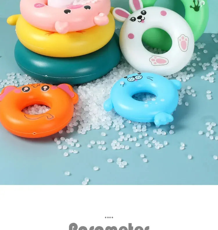 0 12 Month Baby Puzzle Pyramid Tower Cup Stacking Duck Toys Montessori Educational Beach Kids Pool Bathtub Toy Boy Gril Gift - BAALAAZ