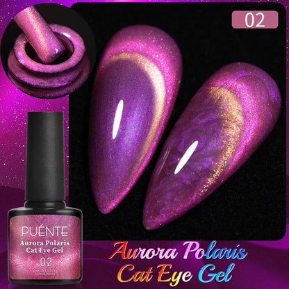 Puente Cat Eye Gel Fényes Kék