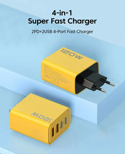 4Portos USB C PD Gyors Töltő