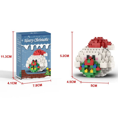 Mini Építő Kocka Mikulás DIY