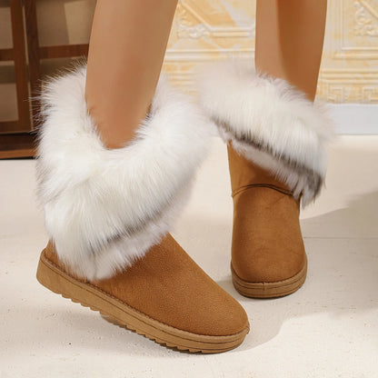 Bequeme Stiefel mit Flockobermaterial
