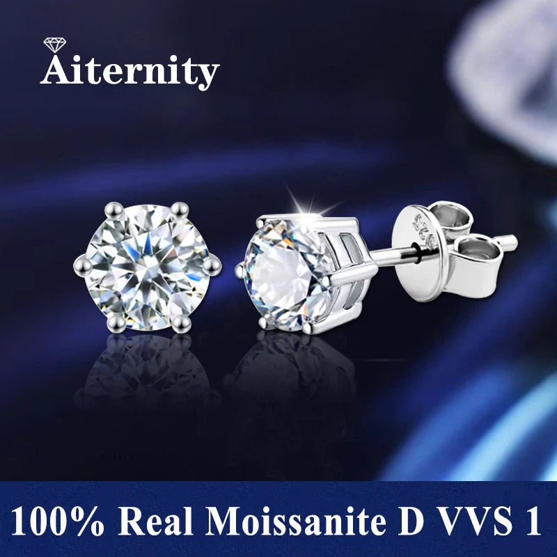 Moissanite Fülbevaló Uniszex