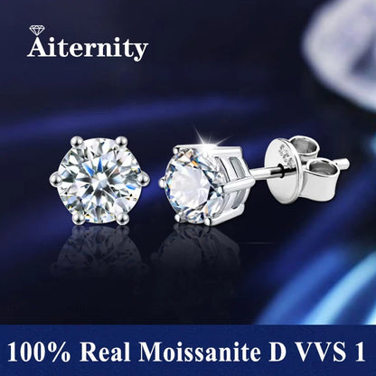 Moissanite Fülbevaló Uniszex