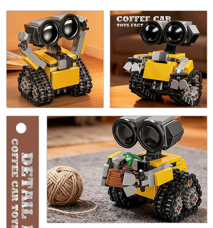 Disney Space Mini Robot MOC Építő Bricks Játékok - 217 Darabos Tracked Bot Modell Klasszikus Sci Fi Gyerekeknek
