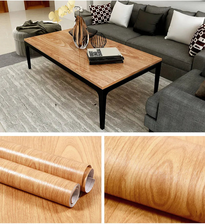 Wood Pattern Self-Adhesive Wall Film