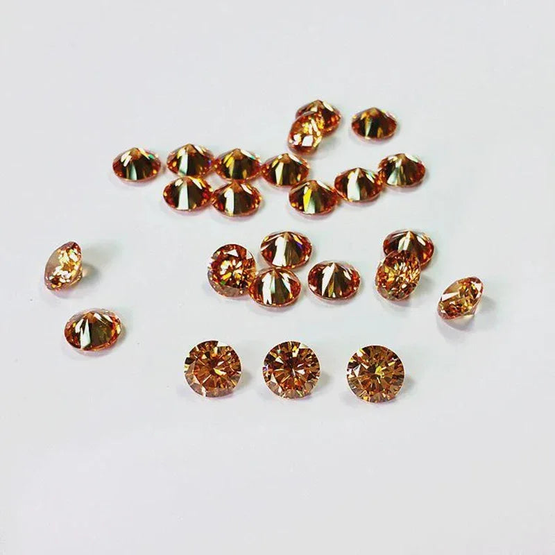 0.5-6ct Rare Colored Moissanite Loose Stone Real VVS1 Lab Grown Princess Crystal Yellow Pink Certified Heart Moissanite Diamonds - BAALAAZ